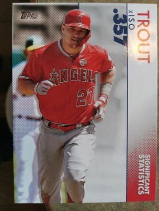 2020 TOPPS SIGNIFICANT STATISTICS MIKE TROUT CALIFORNIA ANGELS BASEBALL CARD# SS-4