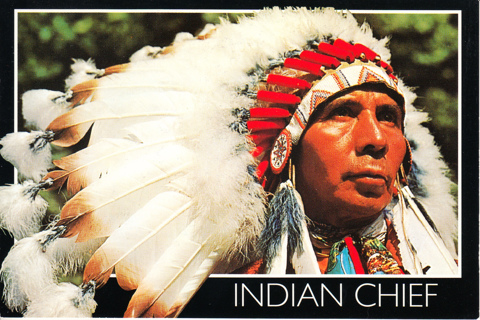 Vintage Postcard Chief