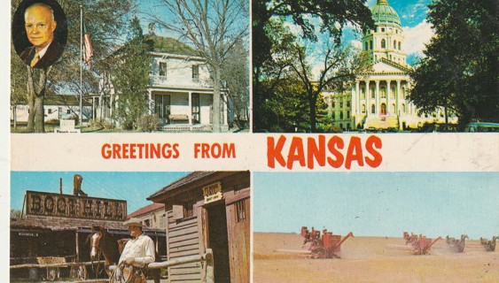 Vintage Used Postcard: C: 1978 Greetings from Kansa