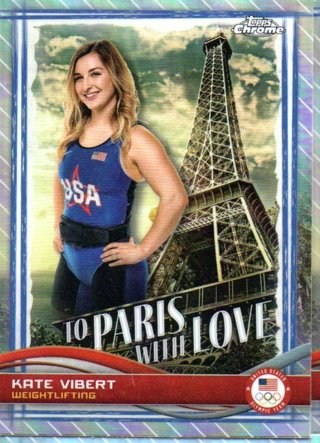 2024 Topps Chrome Olympics Kate Vibert To Paris With Love Insert