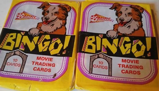 LOT OF 2PK- BINGO MOVIE TRADING CARDS- NEW