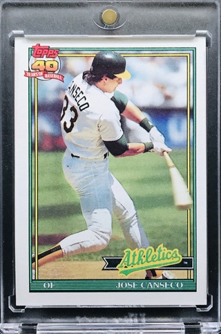 Jose Canseco - 1991 Topps #700 - Oakland Athletics [AA044]