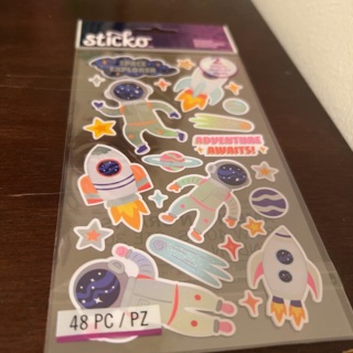 Sticko astronaut stickers/ 2 sheets