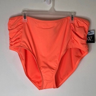 New 3X plus size Swim brief bottom peach NWT