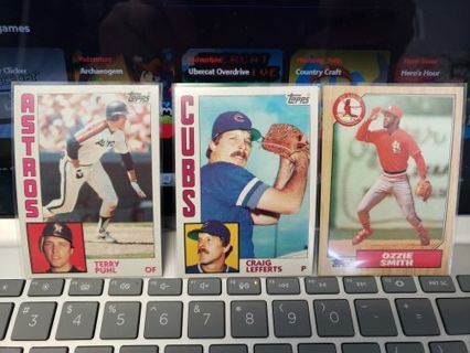 Vintage 1980's Topps Baseball 5-card lot