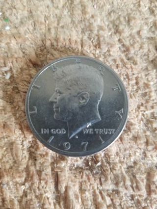 1971 D KENNEDY HALF DOLLAR COIN