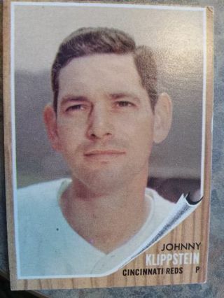 1962 TOPPS JOHNNY KLIPPSTEIN CINCINNATI REDS BASEBALL CARD# 151