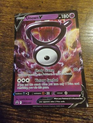 Pokemon Unown V promo card Swsh300