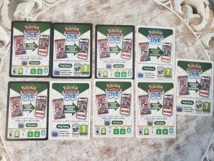 Pokémon LIVE Digital Rewards Points Cards