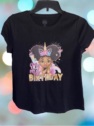 New It’s My Birthday Kids Large (10-12) Graphic T Shirt