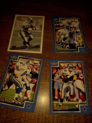 Forur  card Lot  football Dallas cowboys, emmitt Smith Etc 