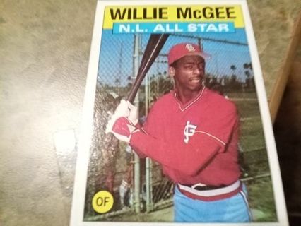 1986 TOPPS N.L.ALL STAR WILLIE McGEE ST. LOUIS CARDINALS BASEBALL CARD# 707