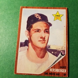 1962 - TOPPS BASEBALL CARD NO. 341 - MIKE HERSHBERGER ROOKIE - WHITE SOX