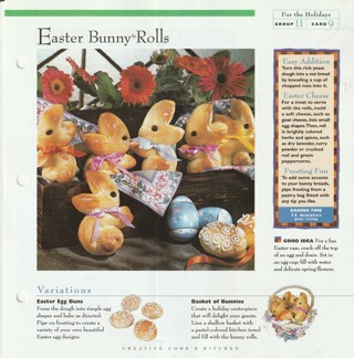 Baking For the Holidays Leaflet: Easter Bunny Rolls