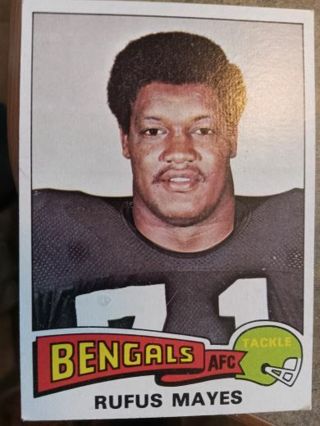 1975 TOPPS RUFUS MAYES CINCINNATI BENGALS FOOTBALL CARD# 168