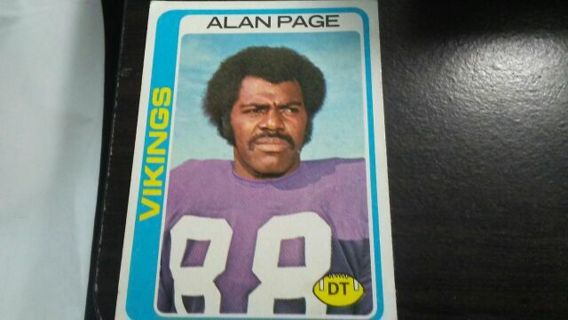 1978 TOPPS ALAN PAGE MINNESOTA VIKINGS FOOTBALL CARD# 408