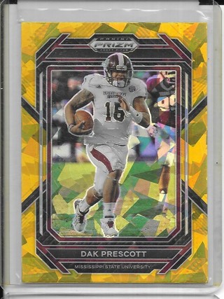 Dak Prescott 2023 Prizm Draft Prizms Gold Ice #20