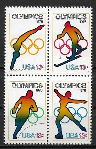 1976 Sc1695-8 Olympic Games MNH block of 4