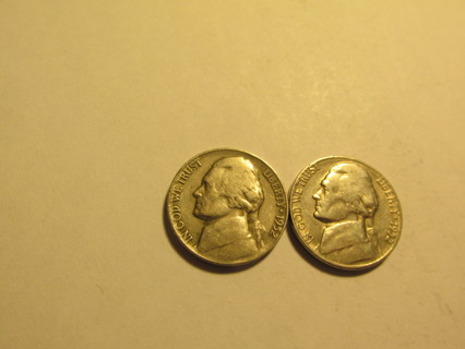 2 1952 US Nickels