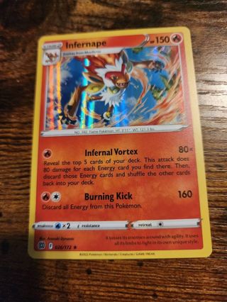 Pokemon Infernape holo rare 026/172