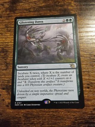 Magic the gathering mtg Glistening Dawn rare card March of the machine