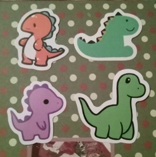 4pc random picked Dinosaur stickers lot