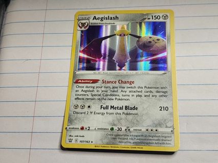 Pokemon Aegislash holo rare 107/163