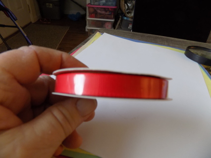 New roll red 3/8 inch wide grossgrain ribbon