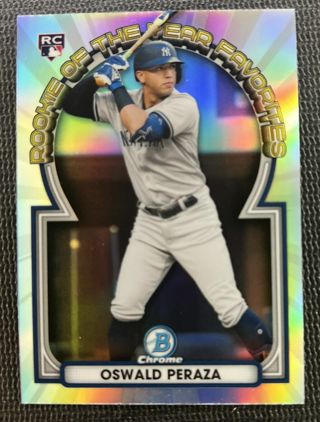 2023 Bowman - Rookie of the Year Favorites #ROYF-13 Oswald Peraza (RC)