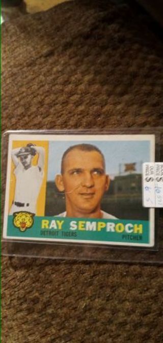 1960 Topps Detroit Tigers Ray Semproch