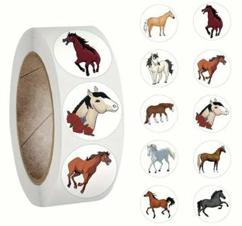 ↗️⭕(10) 1" HORSE STICKERS!! (SET 4 of 5)⭕ ANIMAL