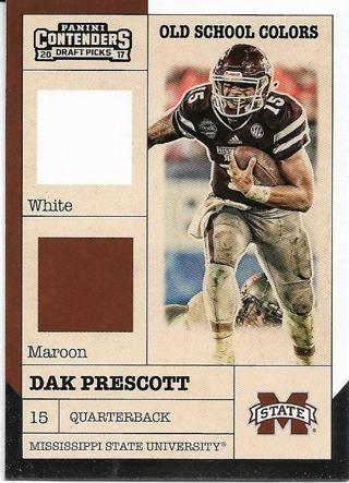 2017 CONTENDERS DAK PRESCOTT OLD SCHOOL COLORS CARD