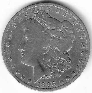 1896-O Morgan Silver Dollar 90% Silver