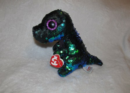  Ty Beanie Baby Boos Flippables Crunch the Flipping Sequin Dragon