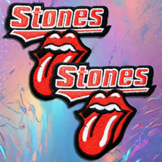 2PCS JAGGER ROLLING STONES IRON ON PATCHES EASY BADGES DIY MUSIC BAND CLOTHING