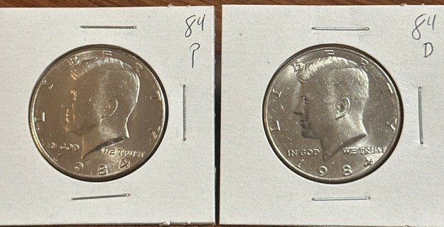 1984 & 1985 P & D Kennedy Half Dollars  May add More Items  