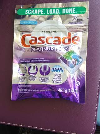 CAScade Platinum dishwasher tabs