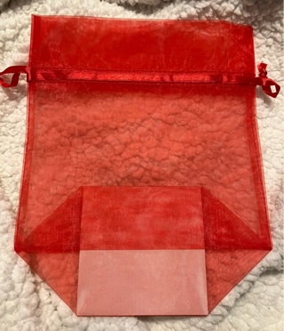 Large Red Organza Bag