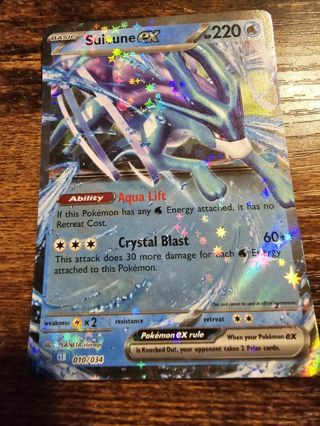 Pokemon Suicune EX 010/034 holo rare card