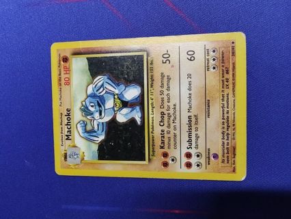 Pokemon Base Set Machoke 34/102 #1