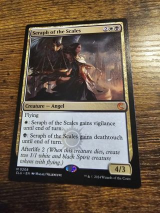 Magic the gathering mtg Seraph of the Scales Mythic Rare card Ravnica Clue Edition