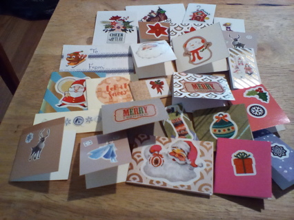 25 Mini Christmas Tags