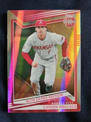 2022 Panini Elite Extra Edition Pink Cayden Wallace