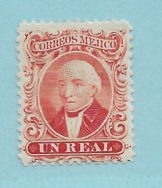 1864 Mexico Sc14a 1r Hidalgo MHR OG