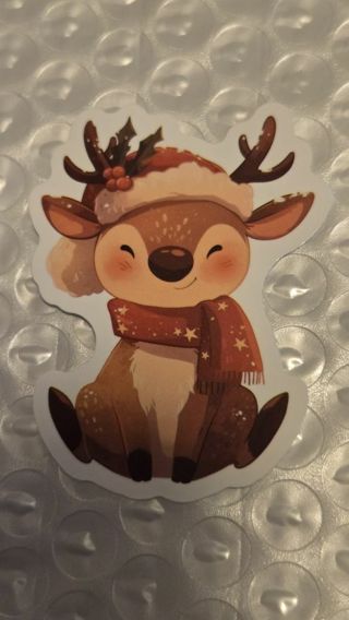 Deer Christmas Sticker