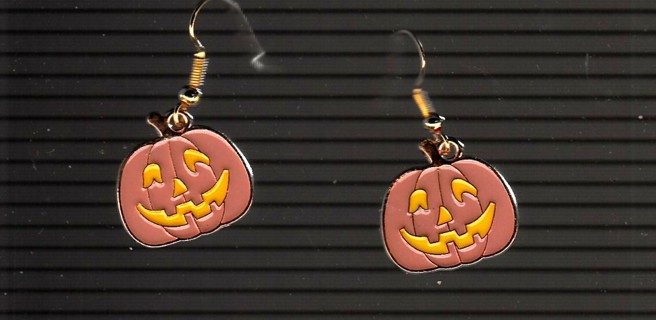 GP ENAMEL PUMPKIN EARRINGS (PLEASE READ DESCRIPTION)