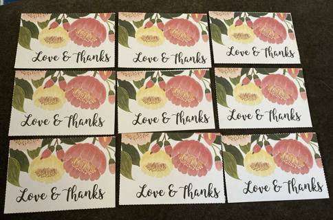 Love & Thanks Cards (Set of 9)