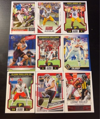 9 Atlanta Falcons football cards 