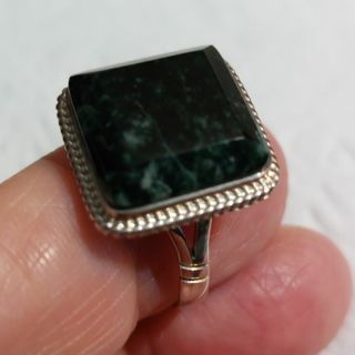 Sterling silver jade ring size 9, retails $70