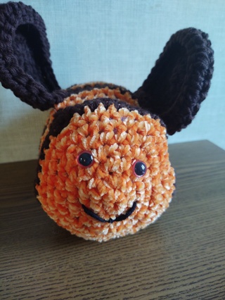 Hand Crocheted Amigurumi Chenille and Acrylic Bee